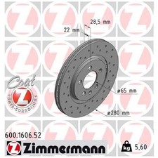 2x Zimmermann Scheibenbremse vorne 26256671 1H0615301 1H0615301A