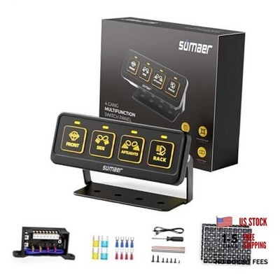 4 Gang Wireless Switch Panel,Multifunction Remote Switch Panel wireless 4 gang