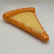 Pizza Slice Dog Chew Toy-  Hard Plastic Not Squeaky