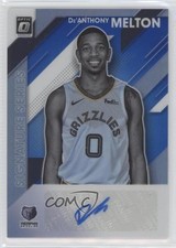 2019 Donruss Optic Signature Series Blue Prizm 22/25 De'Anthony Melton Auto 12kd