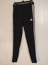 Adidas Women's Tiro 19 Training Track Pants Ankle Zip Pockets Size XS Black