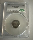 1891 Seated Liberty Dime CAC AU Cleaned