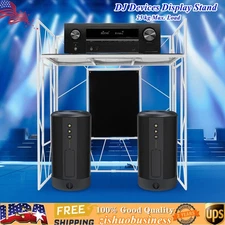 DJ Booth Portable DJ Facade Table Station Event Foldable Tabletop for Show Party