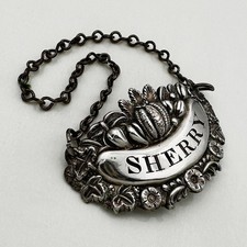 SHERRY DECANTER BOTTLE LABEL GEORGIAN OLD SHEFFIELD PLATE 19th Century