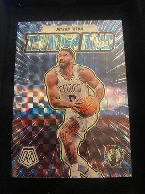 2024-25 Panini Mosaic Thunder Road Reactive Blue #6 Jayson Tatum 97/99 