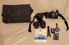Minolta Maxxum 3xi 35mm SLR Film Camera, 3 Lenses: AF 50, AF 35-80, AF 80-200  
