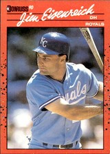1990 Donruss #238b Jim Eisenreich Baseball Card