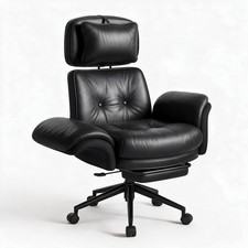 Home Office Chair Ergonomic Computer Chair with Footrest & Adjustable Armrests