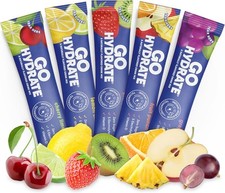 GoHydrate Naturally Flavored Drink Mix Zero Sugar Vitamin D Variety Pack 30 Pack