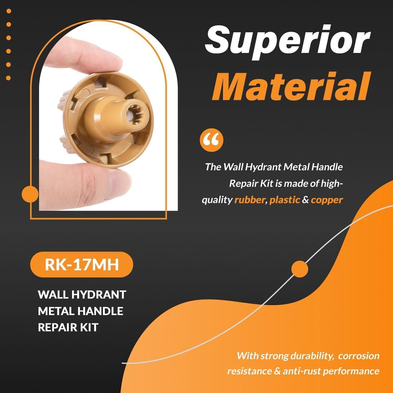 RK-17MH Metal Handle Repair Kit for Woodford Model 17 Outdoor Faucet Frost-Proof