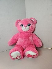 Build-A-Bear Limited Edition 2023 Barbie Movie Pink Plush Bear BAB-Barbie Logo