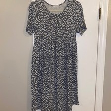 Bombom Women's Size XL Cute Midi Dress Floral Print Sleeveless Summer Casual