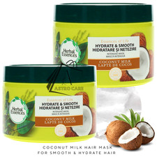 2 X HERBAL ESSENCES HAIR MASK COCONUT MILK, HYDREATE & SMOOTH 450ML - FREE POST 17.77 per litre