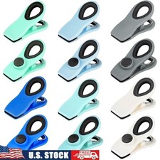 Magnetic Food Bag Clips Set 12 Pcs Non-Slip Durable Clips Kitchen Fridge Use