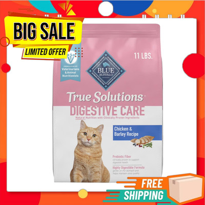 Blue Buffalo True Solutions Digestive Care Natural Dry Cat Food, Chicken, 11-lb.