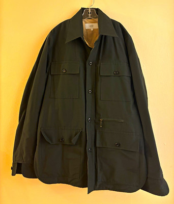 Jack Spade Men's Black Field Jacket Size S Mid-Length Quilted Lining Button