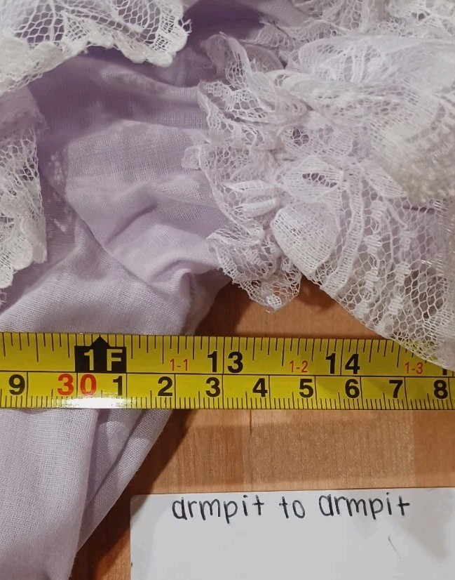 Vintage Purple Pastel Lace Ruffled Bow Pageant Party Dress Girl Full Circle