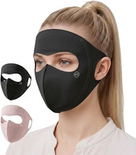 PD UPF 50 Sun Protection Face Mask for Women, Breathable UV Cooling Ice Silk Fu