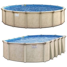 HII Lake Vista 52" or 54" Tall Steel Above Ground Pool Kit plus Starter Package