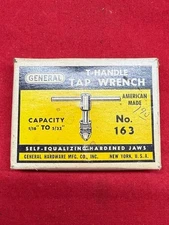 General Tools No. 163 Tap Wrench, 1/16 - 5/32" Capacity -Vintage!