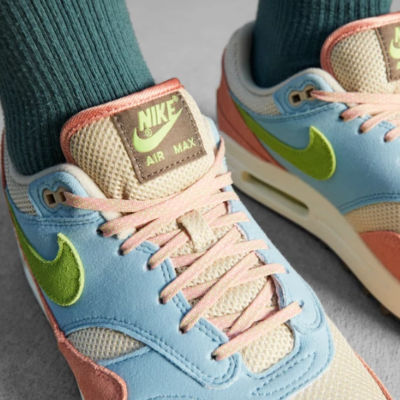 Nike Air Max 1 Light Madder Root UK 7 Pink Blue Green DV3196-800 Used, photo 4 of 4