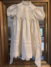 Ruth of Carolina White Vintage Short Sleeve Christening Dress Special Occasion