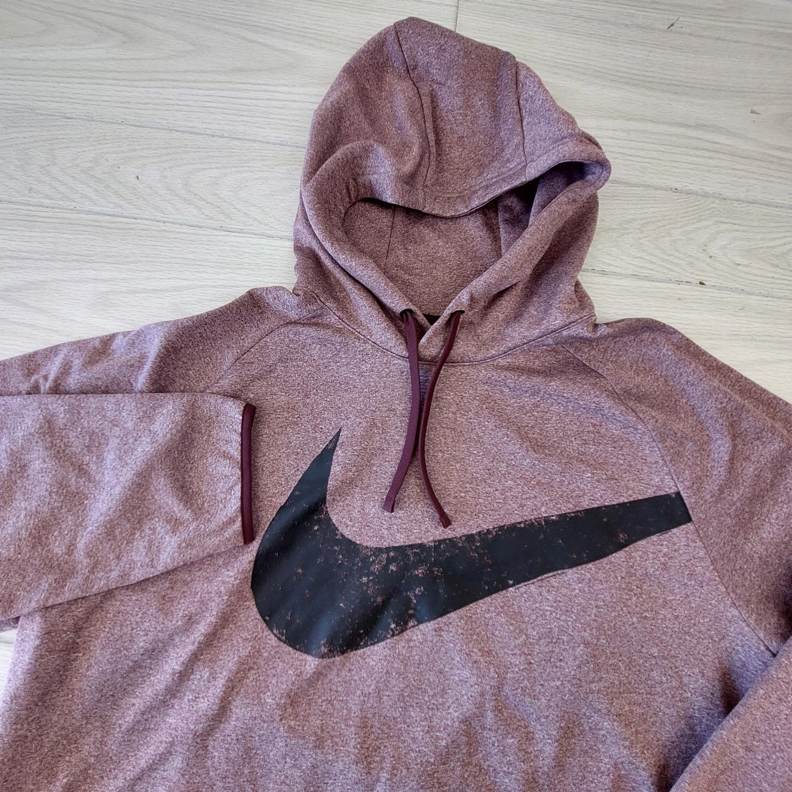 Nike Therma Fit Hoodie Pullover Mens XXL Heathered Big Swoosh Gym Streetwear
