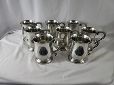 Lot of 8 - Stieff Williamsburg Pewter Stein Tankard Mug - CW55-14 -FREE SHIPPING