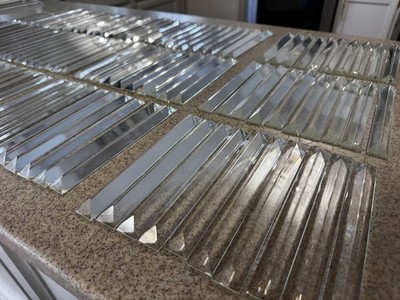 Crystal 7  Triangular Prism Replacement Chandelier Lot 10 Pieces Multiple Avail