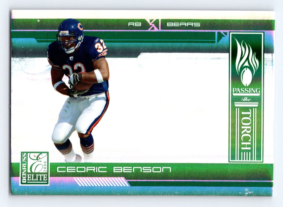 2006 Donruss Elite #PT-23 Gale Sayers-Cedric Benson 199/500 Passing the Tourch - Image 2 of 2
