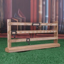 Natural Wood Perpetual Calendar Calendar to Use Table Centerpieces Free Standing