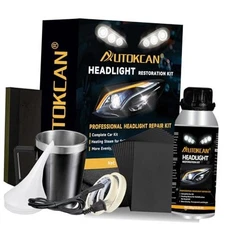 Headlight Restoration Kit 200ML Automobile Headlight Polish Repair Renovation 