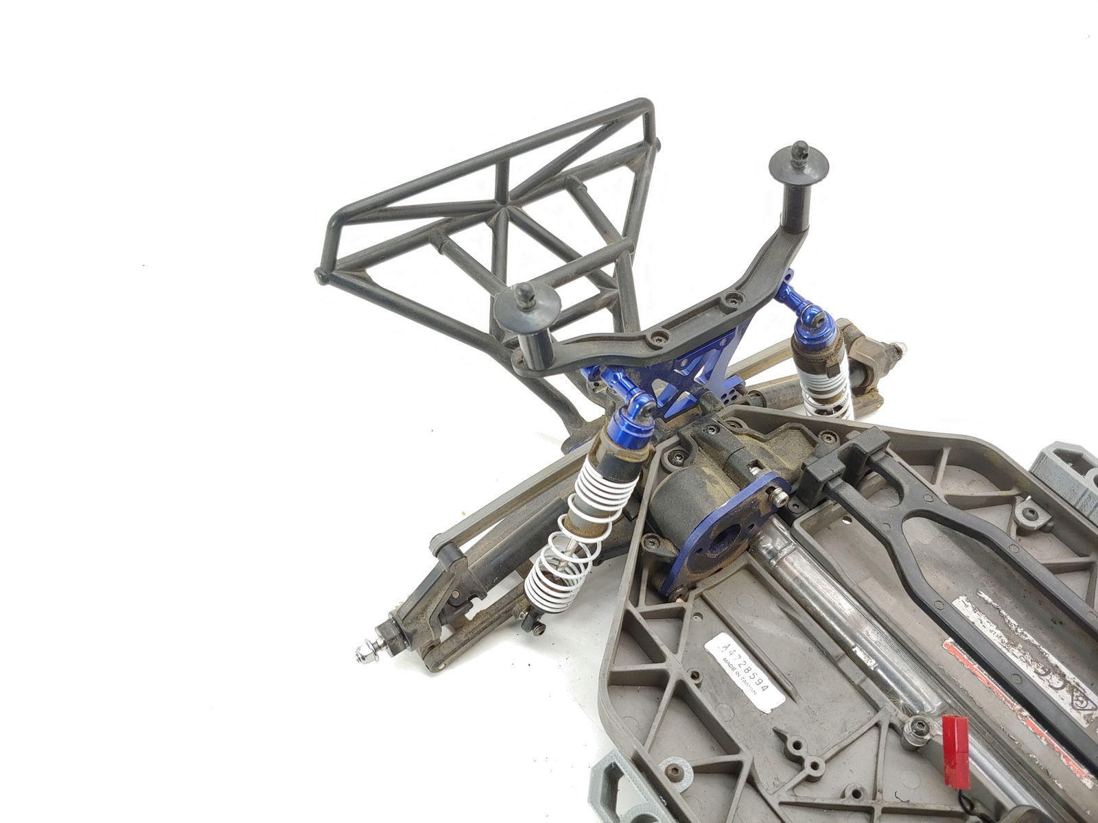 Traxxas Slash 4x4 1/10 Short Course Truck Roller Slider Chassis w/ Servo Used