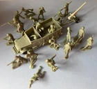 Vintage original 1960s Marx 54mm  WWII Battleground US Army soldiers half-track