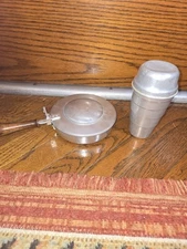 Vintage Antique Aluminum Kitchen Silent Butler/crumb Catcher & Gravy Shaker