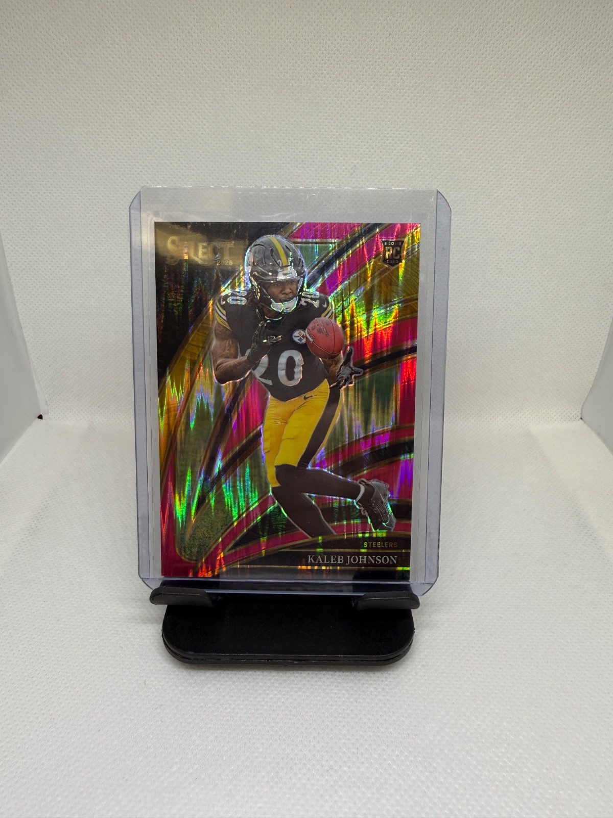 2025 Panini Select - Club Level Kaleb Johnson #252 Pink Shock Prizm (RC)