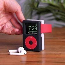 for Apple Watch Charger Stand Retro Mp3 Silicone Dock Series 8 7 6 5 4 3 2 1 Se
