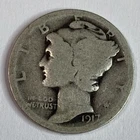 1917 D Mercury Dime Good/VG : Lower Mintage - .90 Silver Nice Coin