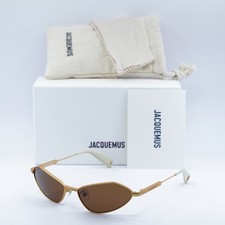Jacquemus BAMBINO METAL JAC/68 C1 Gold/Brown 60-17-140 Sunglasses New Authentic