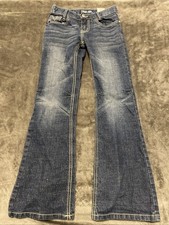 Cruel Girl Jeans 10 S Bootcut Blue Denim Western Cowgirl Girls Ranchwear Rodeo