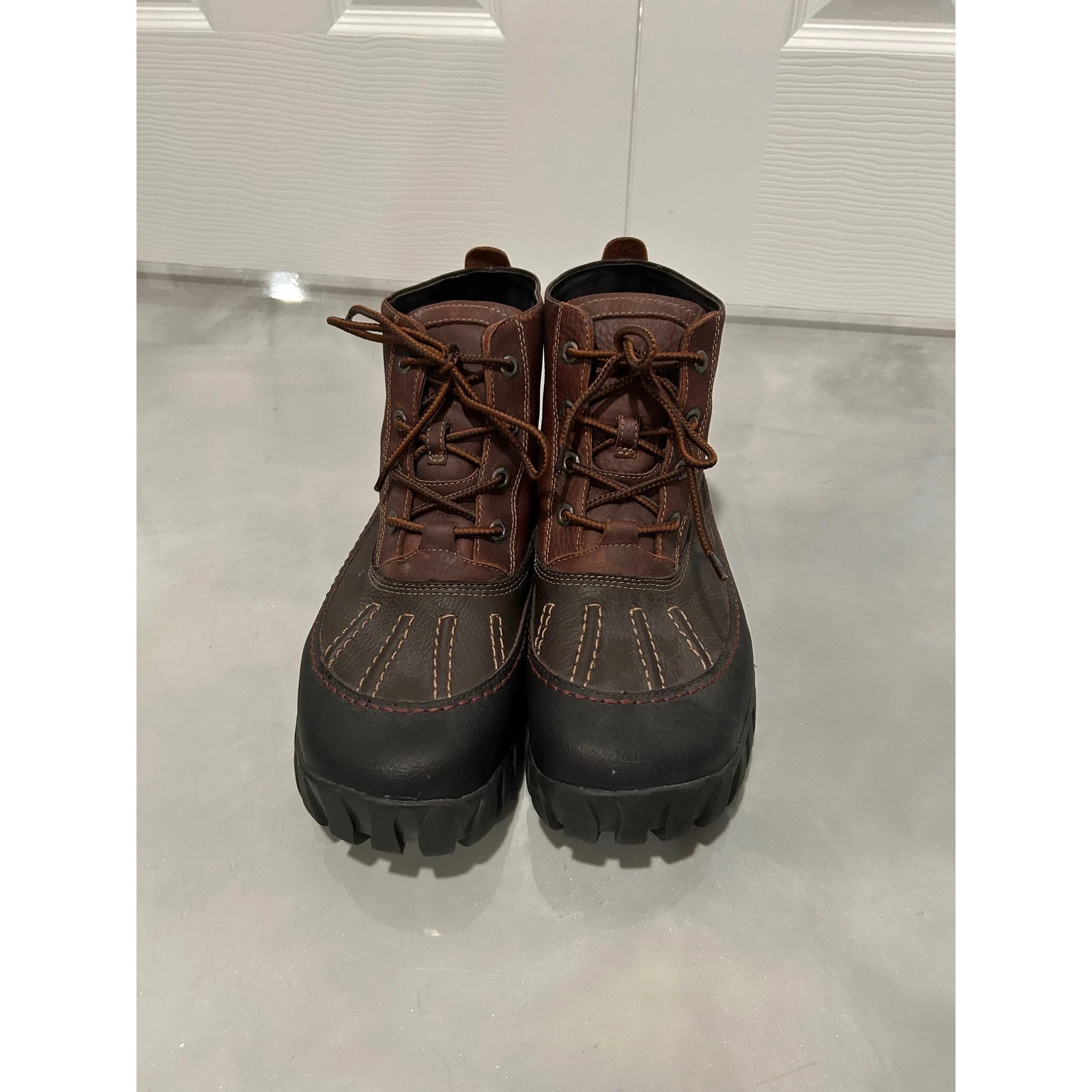 Earth Shoes Explorer Sandston Mens Brown Leather Thinsulate Duck Boots Size 13