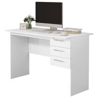 Schreibtisch 3 Schubladen Computertisch BüRotisch PC Tisch 120X60Cm Weiß