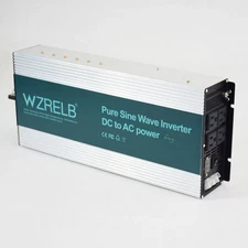 60V to 120V Pure Sine Wave Inverter 5000W Power Camp Motor Car Home Solar System