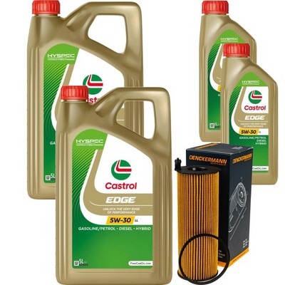 DENCKERMANN Ölfilter Castrol EDGE Titanium 5W-30 LL 12L für Audi A6 Allroad 3.0
