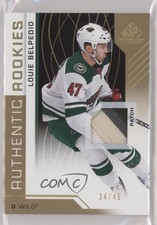 2018 SP Game Used Gold Spectrum Premium Material 34/49 Louis Belpedio Louie 3vx