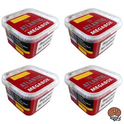 ATLANTIC Red Tabak / Volumentabak/ Stopftabak/ Zigarettentabak Megabox 4x 150g