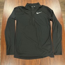 Nike Running Men s Black Dri-Fit Quarter Zip ...