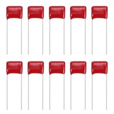 20Pcs CBB22 630V 683J 0.068UF Metallized Polypropylene Film Capacitors, Red