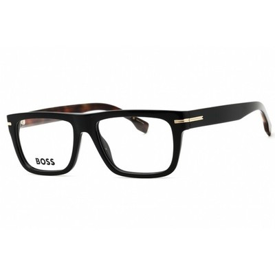 Hugo Boss Men's Eyeglasses Black On Havana Plastic Rectangular BOSS 1503 0WR7 00