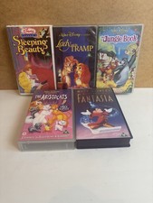 Walt Disney Classics Joblot VHS Tapes X5 Jungle Book,fantasia,sleeping Beauty